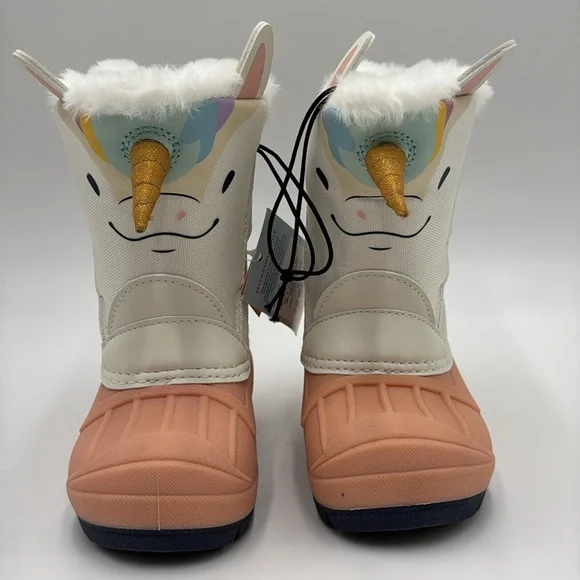 NWT Toddler Girls Cat & Jack Unicorn Winter Boots Size 6 - Picture 13 of 14